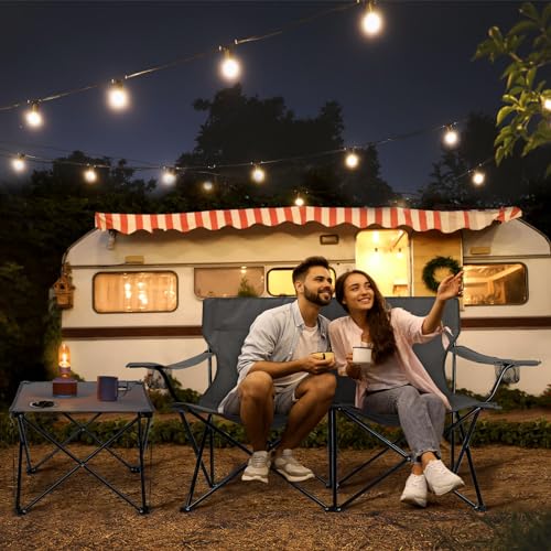 Leonyo Double Camping Chair for Adults Outdoor Travel
Leonyo Double Camping Chair with Folding Table & Cup Holders
Leony