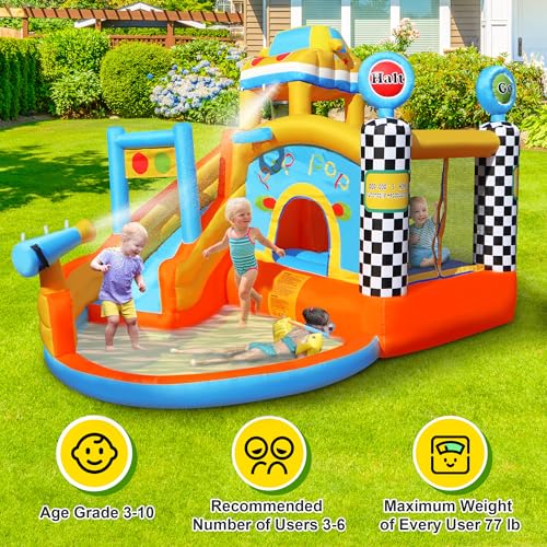 Inflatable Bounce House Water Slide for Kids 3-10, Bouncy House with Blower for Indoor Outdoor Backyard